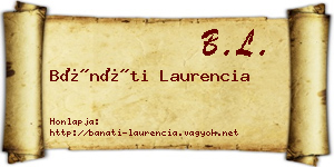 Bánáti Laurencia névjegykártya